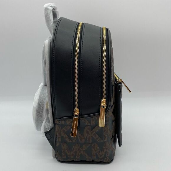 MICHAEL Michael Kors Adina Medium Backpack Black/Brown Signature Logo main image 7